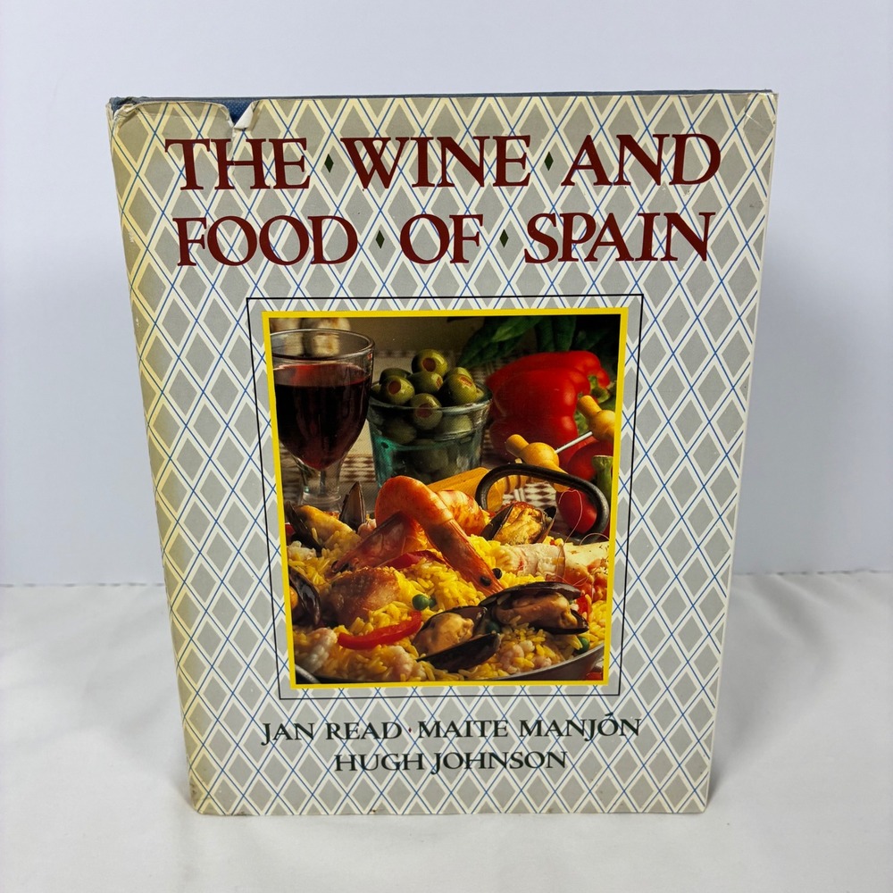 Vtg The Wine and Food of Spain 1987 1st ed Hardcover Cookbook Culinary Travel